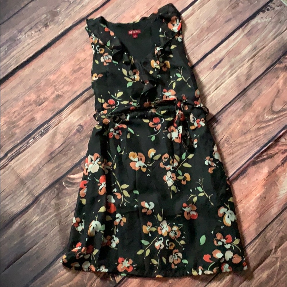 Black floral dress